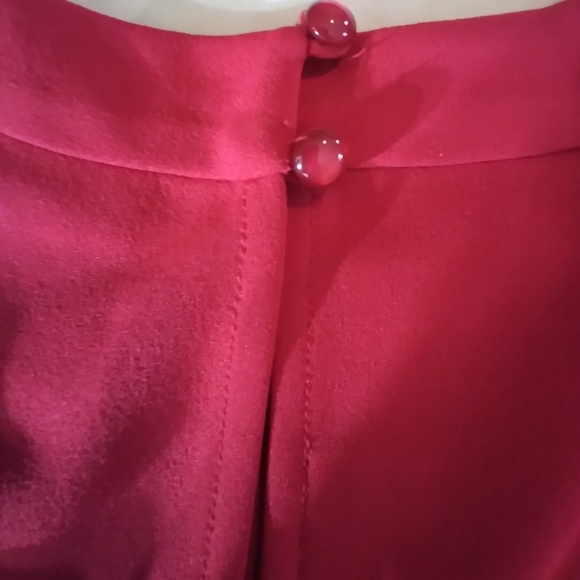 BCX Elegant Red Scalloped Edge Sleeveless Dress Size 15 Vacation Resortwear - Picture 4 of 9